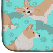 Load image into Gallery viewer, Fawn Cardigan Corgi Dish Drying Mat – Absorbent, Artistic Kitchen Essentials