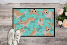 Load image into Gallery viewer, Fawn Cardigan Corgi Doormat - 24x36 Decorative Floor Mat – Indoor/Outdoor Rug with Artistic Flair