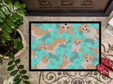 Load image into Gallery viewer, Fawn Cardigan Corgi Doormat - 24x36 Decorative Floor Mat – Indoor/Outdoor Rug with Artistic Flair