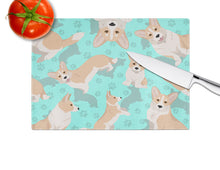 Load image into Gallery viewer, Fawn Cardigan Corgi Glass Cutting Boards – Durable, Decorative Kitchen Art Large