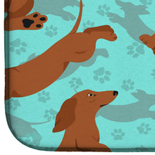 Load image into Gallery viewer, Red Dachshund Dish Drying Mat – Absorbent, Artistic Kitchen Essentials
