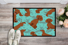 Load image into Gallery viewer, Red Dachshund Doormat - 24x36 Decorative Floor Mat – Indoor/Outdoor Rug with Artistic Flair