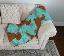 Load image into Gallery viewer, Red Dachshund Quilted Blanket 50x60
