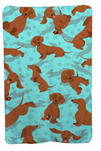 Load image into Gallery viewer, Red Dachshund Soft Travel Blanket with Bag