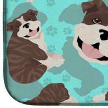 Load image into Gallery viewer, Brindle English Bulldog Dish Drying Mat – Absorbent, Artistic Kitchen Essentials