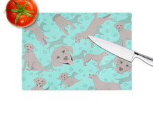 Load image into Gallery viewer, Grey Labrador Retriever Glass Cutting Boards – Durable, Decorative Kitchen Art Large