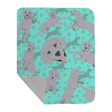 Load image into Gallery viewer, Silver Labrador Retriever Quilted Blanket 50x60