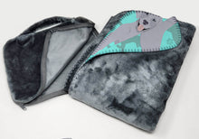 Load image into Gallery viewer, Silver Labrador Retriever Soft Travel Blanket with Bag