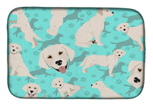 Load image into Gallery viewer, White Cream Labrador Retriever Dish Drying Mat – Absorbent, Artistic Kitchen Essentials