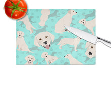Load image into Gallery viewer, White Cream Labrador Retriever Glass Cutting Boards – Durable, Decorative Kitchen Art Large
