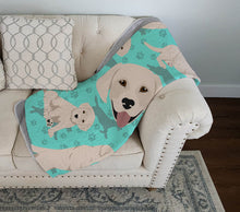 Load image into Gallery viewer, White Cream Labrador Retriever Quilted Blanket 50x60