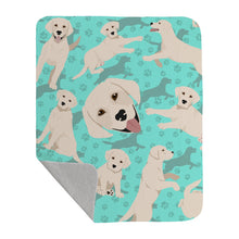 Load image into Gallery viewer, White Cream Labrador Retriever Quilted Blanket 50x60