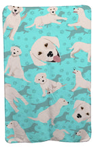 Load image into Gallery viewer, White Cream Labrador Retriever Soft Travel Blanket with Bag