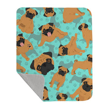 Load image into Gallery viewer, Apricot Pug Quilted Blanket 50x60