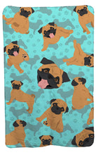 Load image into Gallery viewer, Apricot Pug Soft Travel Blanket with Bag