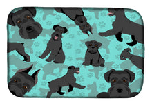 Load image into Gallery viewer, Black Schnauzer Dish Drying Mat – Absorbent, Artistic Kitchen Essentials