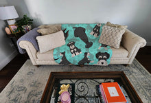 Load image into Gallery viewer, Black and Silver Schnauzer Quilted Blanket 50x60