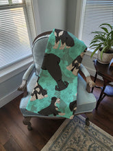 Load image into Gallery viewer, Black and Silver Schnauzer Quilted Blanket 50x60