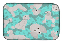 Load image into Gallery viewer, White Standard Poodle Dish Drying Mat – Absorbent, Artistic Kitchen Essentials