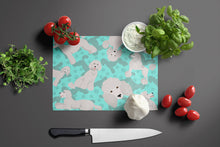 Load image into Gallery viewer, White Standard Poodle Glass Cutting Boards – Durable, Decorative Kitchen Art Large