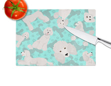 Load image into Gallery viewer, White Standard Poodle Glass Cutting Boards – Durable, Decorative Kitchen Art Large