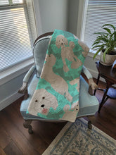 Load image into Gallery viewer, White Standard Poodle Quilted Blanket 50x60