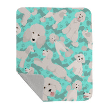 Load image into Gallery viewer, White Standard Poodle Quilted Blanket 50x60