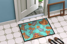 Load image into Gallery viewer, Blue and Tan Yorkie Doormat - 24x36 Decorative Floor Mat – Indoor/Outdoor Rug with Artistic Flair