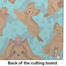 Load image into Gallery viewer, Red Yorkie Glass Cutting Boards – Durable, Decorative Kitchen Art Large