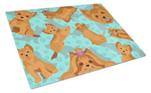 Load image into Gallery viewer, Red Yorkie Glass Cutting Boards – Durable, Decorative Kitchen Art Large