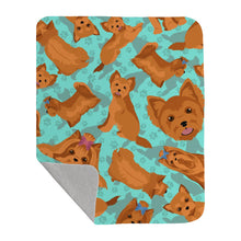 Load image into Gallery viewer, Red Yorkie Quilted Blanket 50x60