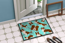 Load image into Gallery viewer, Red Border Collie Doormat - 24x36 Decorative Floor Mat – Indoor/Outdoor Rug with Artistic Flair