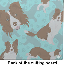 Load image into Gallery viewer, Red Border Collie Glass Cutting Boards – Durable, Decorative Kitchen Art Large