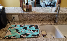 Load image into Gallery viewer, Tricolor Cavalier Spaniel Dish Drying Mat – Absorbent, Artistic Kitchen Essentials