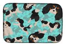 Load image into Gallery viewer, Tricolor Cavalier Spaniel Dish Drying Mat – Absorbent, Artistic Kitchen Essentials