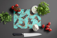 Load image into Gallery viewer, Black and Tan Chihuahua Glass Cutting Boards – Durable, Decorative Kitchen Art Large