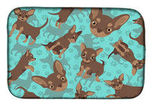 Load image into Gallery viewer, Chocolate Chihuahua Dish Drying Mat – Absorbent, Artistic Kitchen Essentials