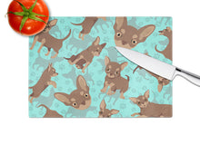 Load image into Gallery viewer, Chocolate Chihuahua Glass Cutting Boards – Durable, Decorative Kitchen Art Large