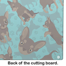 Load image into Gallery viewer, Chocolate Chihuahua Glass Cutting Boards – Durable, Decorative Kitchen Art Large