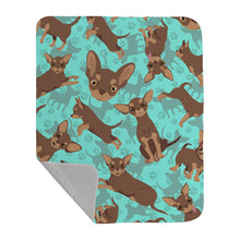 Load image into Gallery viewer, Chocolate Chihuahua Quilted Blanket 50x60