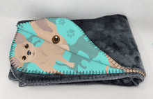 Load image into Gallery viewer, Cream Chihuahua Soft Travel Blanket with Bag