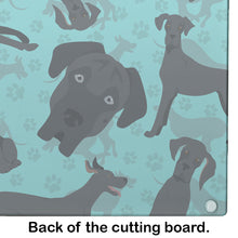 Load image into Gallery viewer, Black Great Dane Glass Cutting Boards – Durable, Decorative Kitchen Art Large