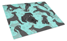 Load image into Gallery viewer, Black Great Dane Glass Cutting Boards – Durable, Decorative Kitchen Art Large
