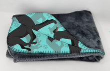 Load image into Gallery viewer, Black Great Dane Soft Travel Blanket with Bag