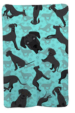Load image into Gallery viewer, Black Great Dane Soft Travel Blanket with Bag