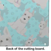Load image into Gallery viewer, Wheaten Scottish Terrier Glass Cutting Boards – Durable, Decorative Kitchen Art Large