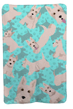 Load image into Gallery viewer, Wheaten Scottish Terrier Soft Travel Blanket with Bag