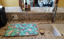 Load image into Gallery viewer, Grey Siberian Husky Dish Drying Mat – Absorbent, Artistic Kitchen Essentials