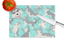 Load image into Gallery viewer, Grey Siberian Husky Glass Cutting Boards – Durable, Decorative Kitchen Art Large