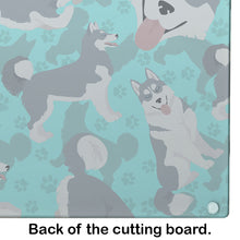 Load image into Gallery viewer, Grey Siberian Husky Glass Cutting Boards – Durable, Decorative Kitchen Art Large